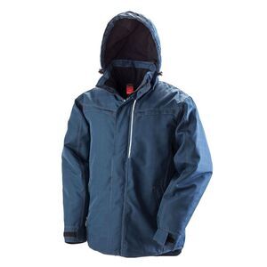 Result Mens Waterproof Denim Textured Rugged Jacket / Navy